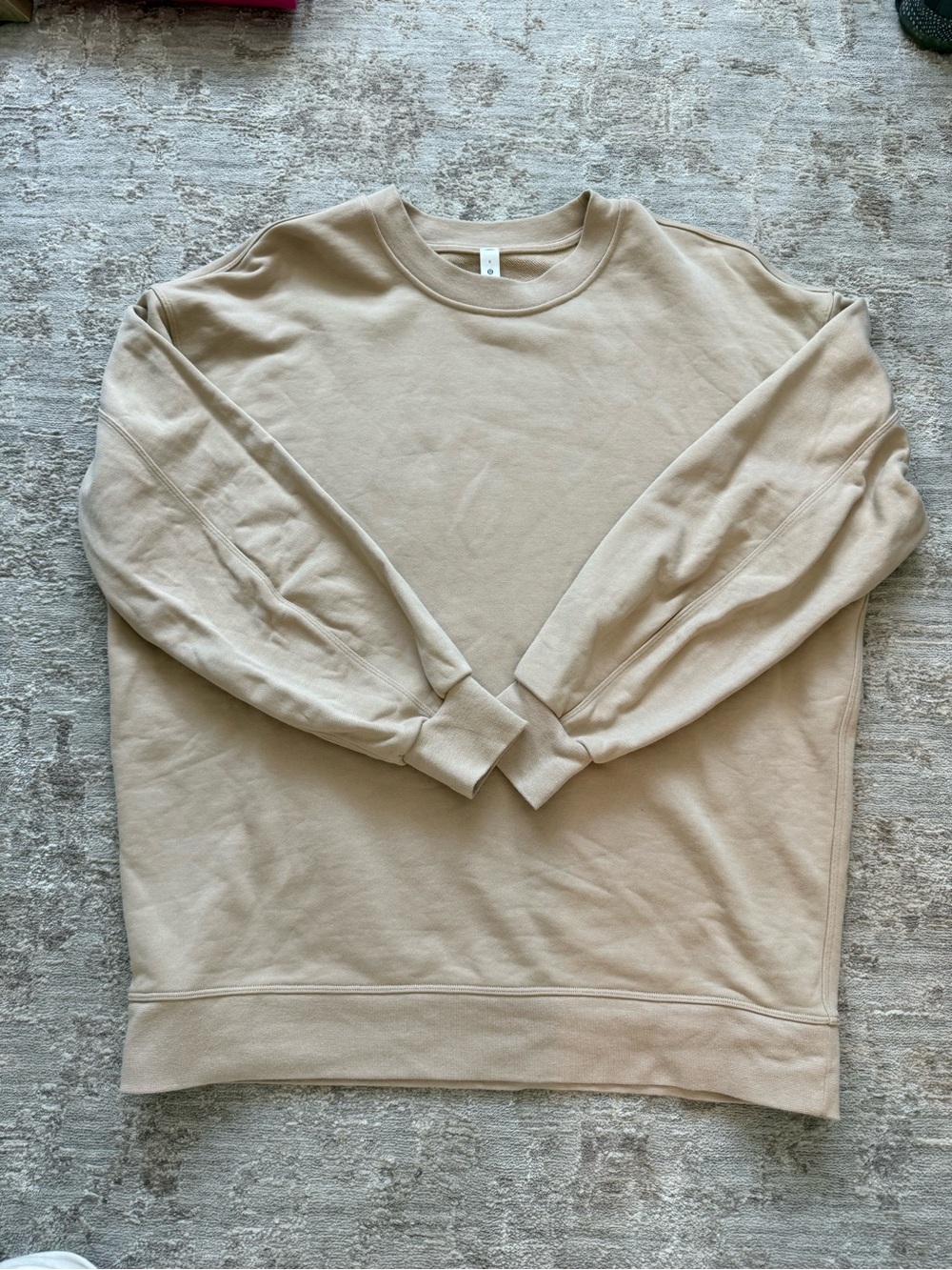 Lululemon perfectly oversized crew sweatshirt cafe au lait